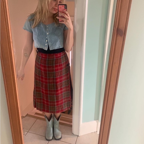 Vintage plaid skirt / kilt - Picture 4 of 4